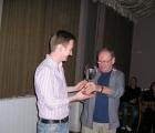 Rotary President Roger Smith (right)hands over the trophy to James Lovatt, the President of Rotaract